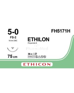 ETHILON 5/0 75cm M1 FS-2 FH5171H Noir - 36fils