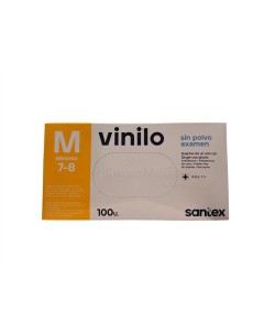 Gants Vinyl SANTEX non poudrés - M - 100pc
