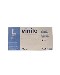 Gants Vinyl SANTEX non poudrés - L - 100pc