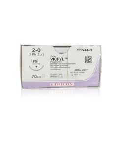 VICRYL 2/0 V443H 3-8 24mm 75cm - 36draden