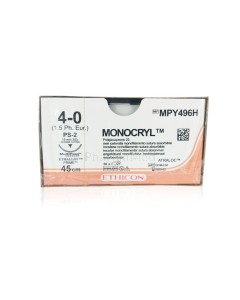 MONOCRYL 4/0 MPY496H 45cm 3/8 19mm - 36fils