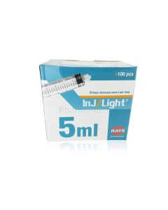 Seringues RAYS 5ml Luer Lock - 100 pièces