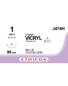 VICRYL 1/0 J474H CP-1 90cm Violet - 36fils