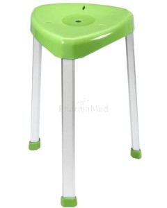 Tabouret de douche d'angle vert - 1pc