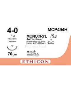 MONOCRYL 4/0 MCP494H 3/8 13mm 70cm - 36fils