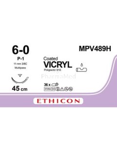 VICRYL 6/0 MPV489H P-1 45cm - 36fils