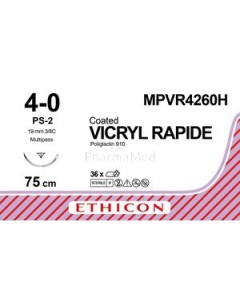 VICRYL RAPID 4/0 MPVR4260H PS-2 75cm - 36fils