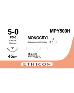 MONOCRYL 5/0 MULTI MPY500H 3-8 42cm - 36draden