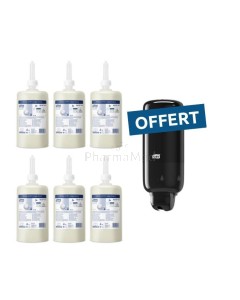 Pack : 6x1L gel hydro./savon + 1 dist. TORK offert - Pack 2 TORK 6 x 1L savon + dis blanc