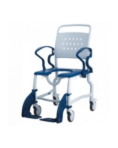 Chaise de douche à roulettes REBOTEC BONN - gris-bleu