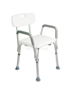 Chaise de douche réglable HIVA + accoudoirs