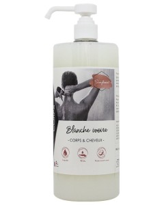 Gel douche corps et cheveux ' Blanche Ivoire' + pompe - 1L