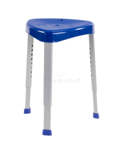 Tabouret de douche d'angle - Bleu