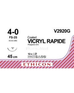 VICRYL RAPID 4/0 V2920G FS-2S 45cm - 12fils