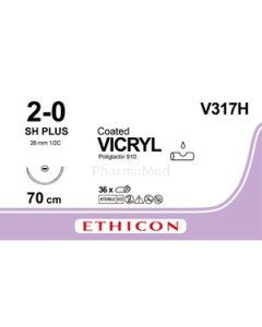 VICRYL 2/0 V317H SH 70cm - 36draden