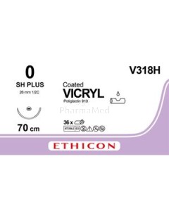 VICRYL 0 V318H SH 70cm - 36fils