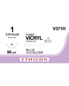 VICRYL 1 V371H CTX 90cm - 36draden