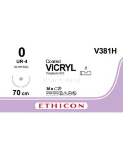 VICRYL 0 V381H UR-4 70cm - 36fils