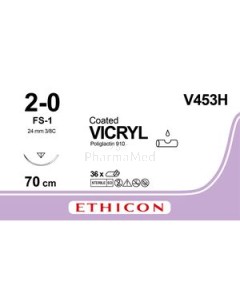 VICRYL 2/0 V453H FS-1 70cm Violet - 36fils