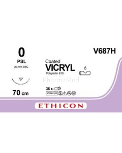 VICRYL Coated 0 V687H PSL 70cm - 36fils