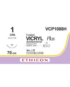 VICRYL+ USP1 VCP1088H CPA 30mm 70cm - 36fils
