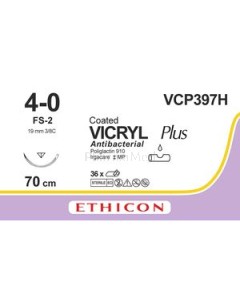 VICRYL+ USP4/0VCP397H FS-2 19mm 70cm - 36fils