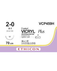 VICRYL PLUS 2/0 VCP459H X-1 30mm 70cm - 36fils