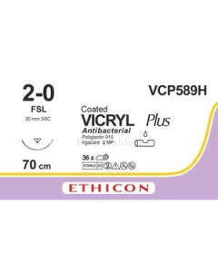 VICRYL PLUS 2/0 VCP589H FSL 30mm 70cm - 36fils