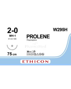 ETHICON PROLENE 2/0 W295H M3 75cm Bleu - 36fils