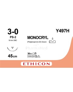MONOCRYL 3/0 Y497H PS-2 Prime 45cm - 36fils
