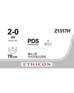 ETICON PDS II 2/0 Z1317H M3 70cm Violet - 36fils