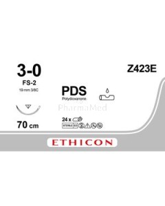 ETICON PDS II 3/0 Z423E FS-2 19mm 70cm - 24fils
