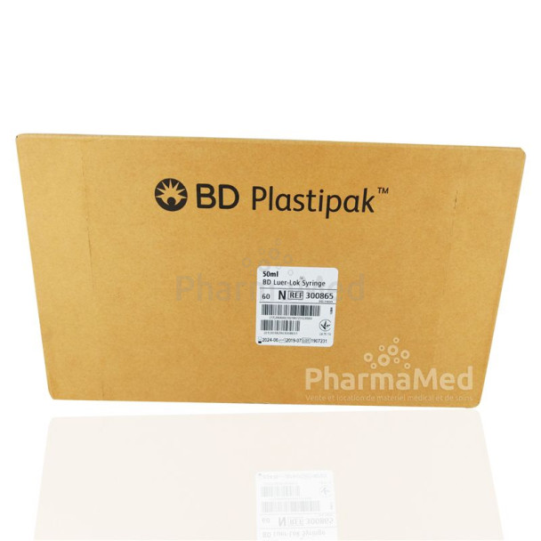 Seringues BD PLASTIPAK Luer Lock - Import - 50ml - 60pc