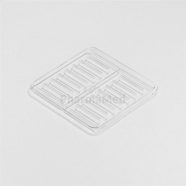 Plateau MEDI7 transp.SCHWARZ 16réglettes(1pc)
