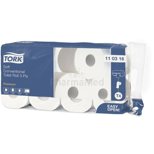Papier toilette TORK PREMIUM 3plis blanc 248cp - 1 rouleaux