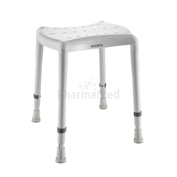 Tabouret de douche Aquatec Dot réglable 400 à 550mm gris