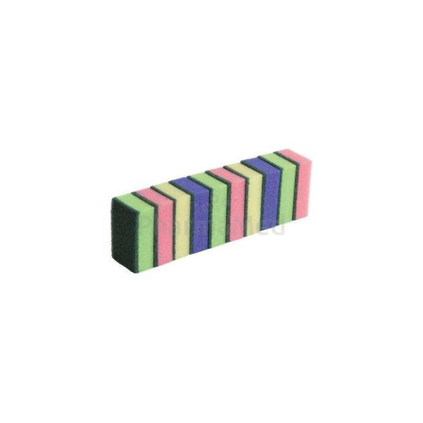 Éponges à récurer colorées 9x6x3cm - 10 pc