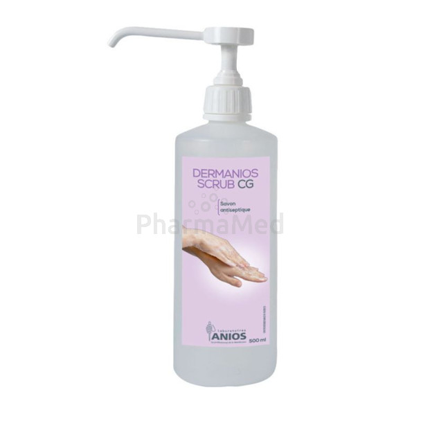 DERMANIOS SCRUB moussant 4% antisept. + pompe - 500ml