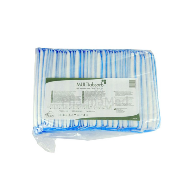 Compresses absorbantes non Stériles ZARYS - 10x20cm - 50pc