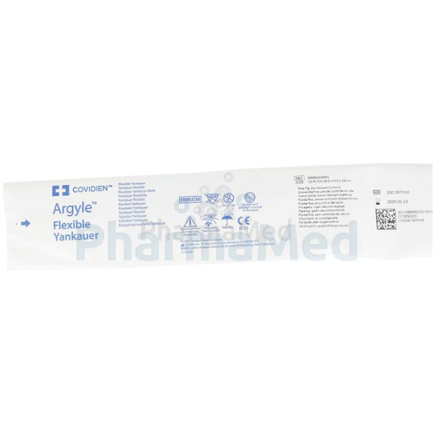 ARGYLE Yankauer fine tip DEHP FREE  CH12 26cm finger / vacuu (50pc)