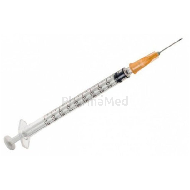 Seringues BD Plastipak 1ml + aiguille 25G5/8 (0.5 x16mm) - 120pc