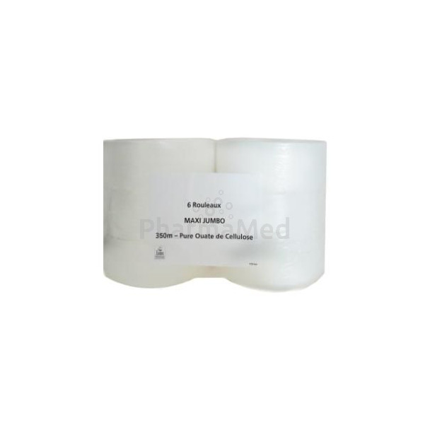 Papier toilette MAXI JUMBO 2plis 350m 100% cell. - 6rl