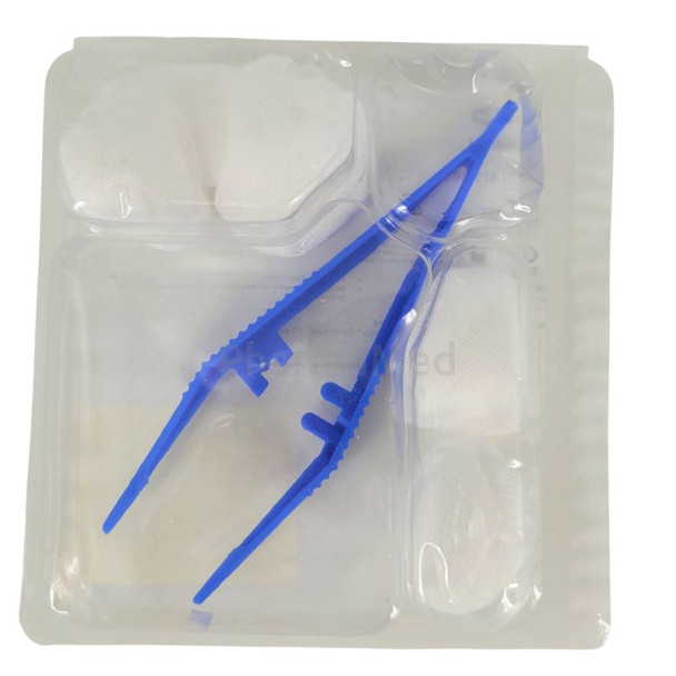 Set à pansement MEDISET COMPACT - F/B - 5 tampons / 1 pince