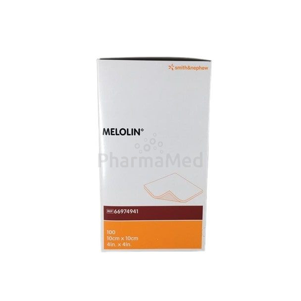 Compresses non adhérentes stériles MELOLIN - 10x10cm - 100x1pc