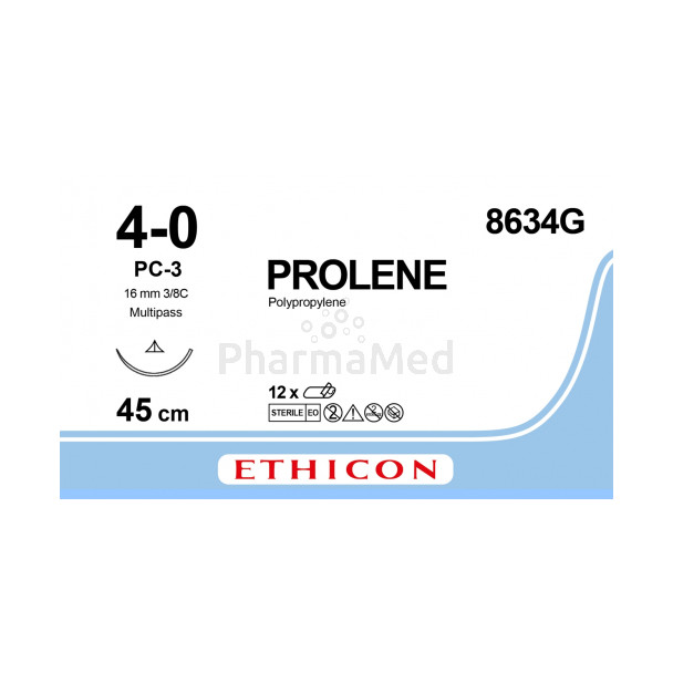 PROLENE 4/0 8634G PC-3 45cm - 12fils