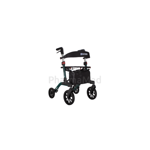 Rollator BROOKLYN Zwart - 4 wielen - dubbel opvouwbaar