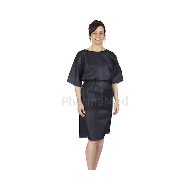 Chemise d'opéré opaque PPSB bleu nuit T standard - 10pc