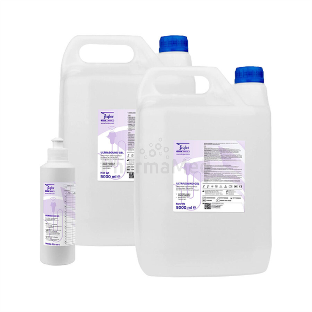 teqler Gel ultrason translucide Promo pack 2x5L + flacon vide 250ml