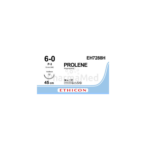 ETHICON PROLENE 6/0 EH7288H 45cm Bleu - 36fils
