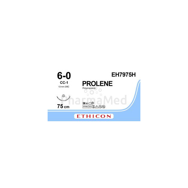 ETHICON PROLENE 6/0 bl 13mm EH7975H 75cm - 36fils